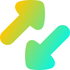 Triangle Arrow Transfer Diagonal Large 3 Icon from Flex Gradient Set