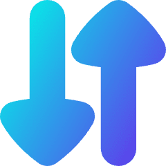 Triangle Arrow Transfer Vertical Large 3 Icon from Flex Gradient Set