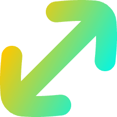 Diagonal Line Arrow Large 1 Icon from Flex Gradient Set