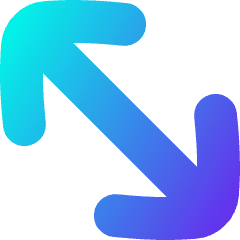 Diagonal Line Arrow Large 2 Icon from Flex Gradient Set