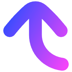 Line Arrow Bend Left Up Large Icon from Flex Gradient Set