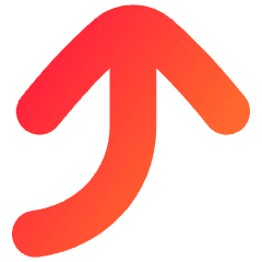 Line Arrow Bend Right Up Large Icon from Flex Gradient Set