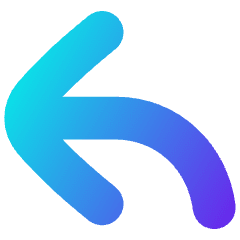 Line Arrow Bend Up Left Large Icon from Flex Gradient Set