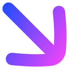 Line Arrow Diagonal Bottom Right Large Icon from Flex Gradient Set