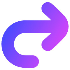 Line Arrow Turn Forward Large Icon from Flex Gradient Set