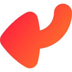 Triangle Arrow Bend Down Left Large Icon from Flex Gradient Set