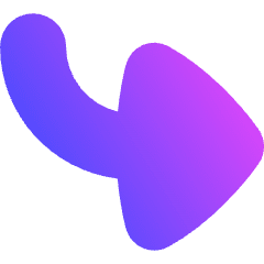 Triangle Arrow Bend Down Right Large Icon from Flex Gradient Set