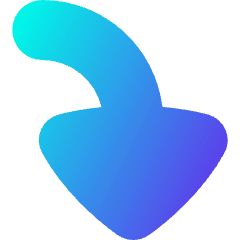 Triangle Arrow Bend Right Down Large Icon from Flex Gradient Set