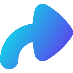 Triangle Arrow Bend Up Left Large Icon from Flex Gradient Set