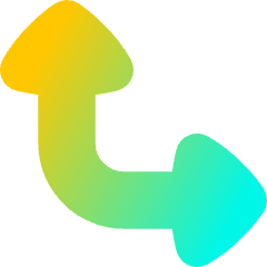 Triangle Arrow Bottom Left Corner Large Icon from Flex Gradient Set