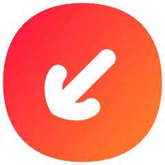 Line Arrow Diagonal Bottom Left Circle Icon from Flex Gradient Set
