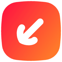 Line Arrow Diagonal Bottom Left Square Icon from Flex Gradient Set