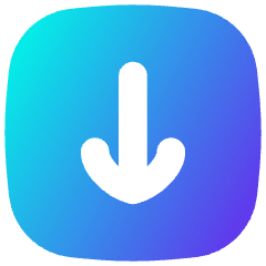Line Arrow Down Square Icon from Flex Gradient Set