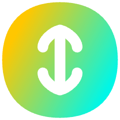 Line Arrow Fit To Height Circle Icon from Flex Gradient Set