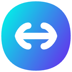 Line Arrow Fit To Width Circle Icon from Flex Gradient Set