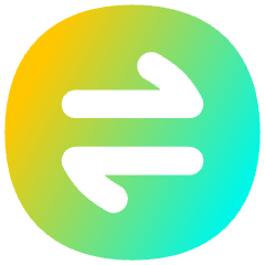 Line Arrow Transfer Horizontal Circle 1 Icon from Flex Gradient Set