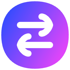 Line Arrow Transfer Horizontal Circle 2 Icon from Flex Gradient Set