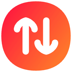 Line Arrow Transfer Vertical Circle 2 Icon from Flex Gradient Set