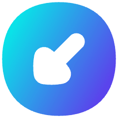 Triangle Arrow Diagonal Bottom Left Circle Icon from Flex Gradient Set