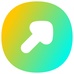 Triangle Arrow Diagonal Upper Right Circle Icon from Flex Gradient Set