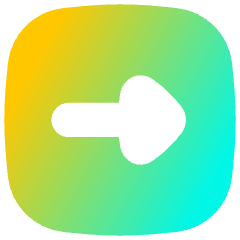 Triangle Arrow Right Square Icon from Flex Gradient Set