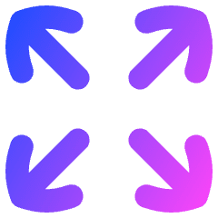 Line Arrow Expand Icon from Flex Gradient Set