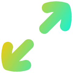 Line Arrow Expand Diagonal 1 Icon from Flex Gradient Set