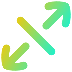 Line Arrow Expand Diagonal 3 Icon from Flex Gradient Set