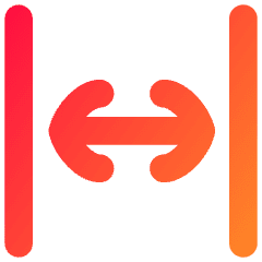 Line Arrow Expand Horizontal Icon from Flex Gradient Set