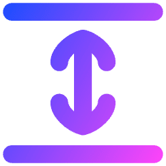 Line Arrow Expand Vertical Icon from Flex Gradient Set