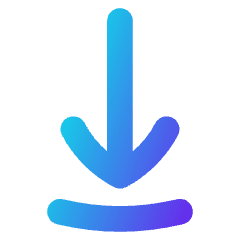 Line Arrow Move Down 1 Icon from Flex Gradient Set