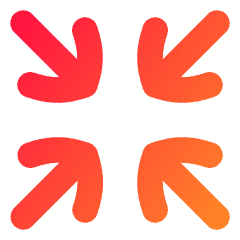 Line Arrow Shrink Icon from Flex Gradient Set