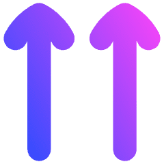 Double Line Arrow Up Icon from Flex Gradient Set