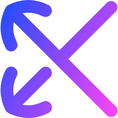 Line Arrow Crossover Left Icon from Flex Gradient Set
