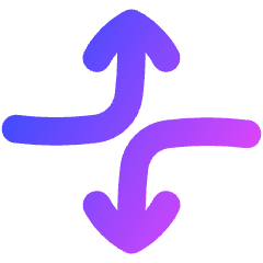 Line Arrow Dodge 4 Icon from Flex Gradient Set