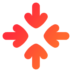 Line Arrow Point Center Icon from Flex Gradient Set