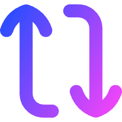 Line Arrow Reload Vertical 1 Icon from Flex Gradient Set
