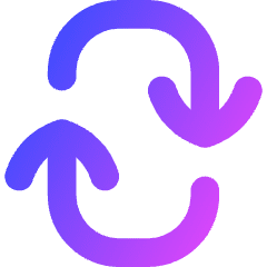 Line Arrow Reload Vertical 2 Icon from Flex Gradient Set