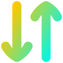 Line Arrow Transfer Vertical 3 Icon from Flex Gradient Set