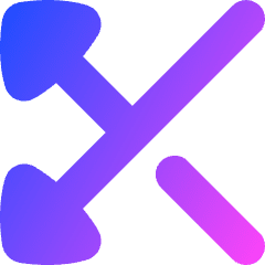 Triangle Arrow Crossover Left Icon from Flex Gradient Set