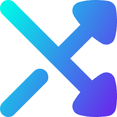 Triangle Arrow Crossover Right Icon from Flex Gradient Set