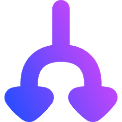 Triangle Arrow Split Down 1 Icon from Flex Gradient Set
