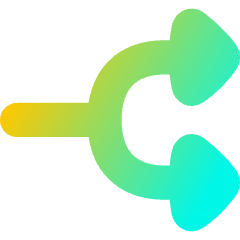 Triangle Arrow Split Right 1 Icon from Flex Gradient Set