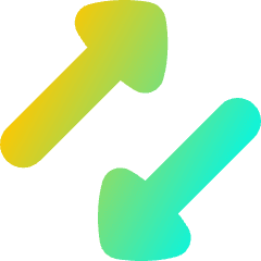 Triangle Arrow Transfer Diagonal 3 Icon from Flex Gradient Set