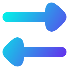 Triangle Arrow Transfer Horizontal 2 Icon from Flex Gradient Set