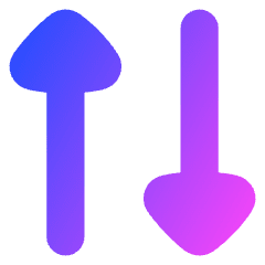 Triangle Arrow Transfer Vertical 2 Icon from Flex Gradient Set