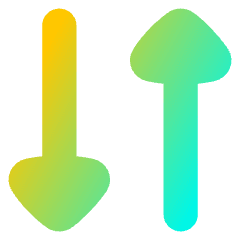 Triangle Arrow Transfer Vertical 3 Icon from Flex Gradient Set