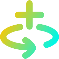 Line Arrow Rotate All Axis Left Icon from Flex Gradient Set