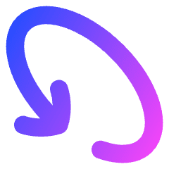 Line Arrow Rotate Diagonal Left 1 Icon from Flex Gradient Set