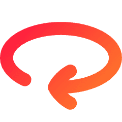 Line Arrow Rotate Horizontal Right Icon from Flex Gradient Set